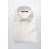 Baldinini Trend White Cotton Men Shirt