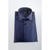 Baldinini Trend Blue Cotton Men Shirt
