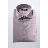 Baldinini Trend Purple Cotton Men Shirt