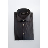 Baldinini Trend Gray Cotton Men Shirt