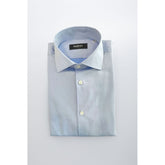 Baldinini Trend Light Blue Cotton Men Shirt