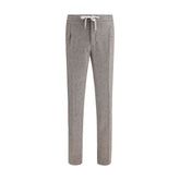 PT Torino Brown Fleece Wool Casual Pants