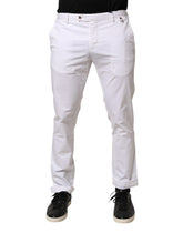 AT.P.CO White Cotton Skinny Fit Mid Waist Denim Trouser Jeans