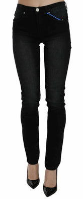 Versace Jeans Couture Dark Black Dora Slim Fit Denim Pants