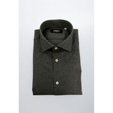 Baldinini Trend Gray Cotton Men Shirt