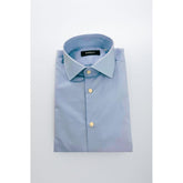 Baldinini Trend Light Blue Cotton Men Shirt