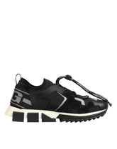Dolce & Gabbana Black Mesh Sorrento Trekking Sneakers Shoes