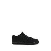 Y-3 Black Leather Low Top Sneakers