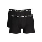 Trussardi Nero Cotton Men Boxer Brief Pair