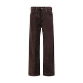 Citizens of Humanity Brown Cotton Straight-Leg Jeans