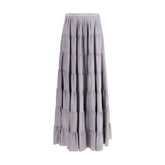 Forte_Forte Gray Silk Long Skirt