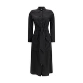 Ella Black Silk Casual Dress