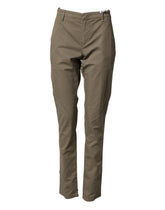 Dondup Beige Cotton Stretch Straight Chino Men Trouser Pants