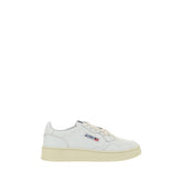 Autry White Calf Leather Bos Taurus Low Top Sneakers