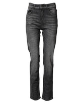 Dolce & Gabbana Gray High Waist Cotton Skinny Denim Jeans