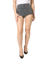 Dolce & Gabbana Multicolor Embellished High Waist Hot Pants Shorts