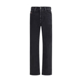 Diesel Black Cotton Relaxed Fit Jeans
