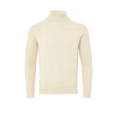 Gran Sasso White Wool Turtleneck