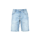 Antony Morato Blue Cotton Bermuda Shorts