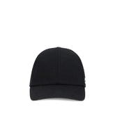 Courrèges Black Cotton Cap (Baseball Hat)