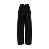 Max Mara Black Fleece Wool Casual Pants