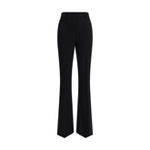 Max Mara Black Fleece Wool Flared Pants