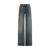 Balenciaga Blue Cotton Flared Jeans