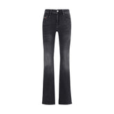 Diesel Black Cotton Bootcut Jeans