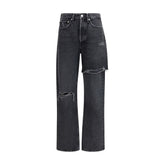 Agolde Black Recycled Cotton Straight-Leg Jeans