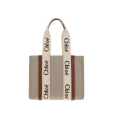 Chloé Beige Linen Shoulder Bag