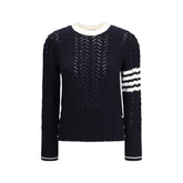 Thom Browne Blue Fleece Wool Sweatshirt