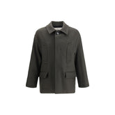 Ami Paris Gray Fleece Wool Coat