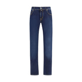 Jacob Cohen Blue Cotton Slim Fit Jeans