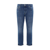 Brunello Cucinelli Blue Cotton Straight-Leg Jeans