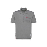 Thom Browne Gray Cotton Polo Shirt