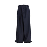 Marni Blue Fleece Wool Casual Pants