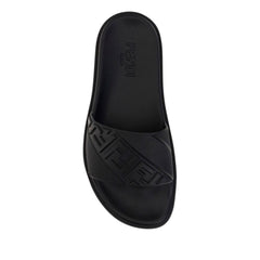 Fendi Black Rubber Sandals