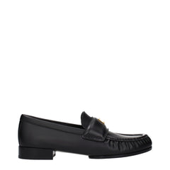 Givenchy Black Leather Slip-On Loafers