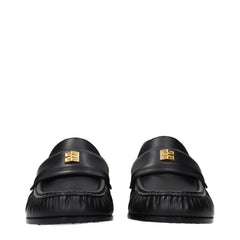 Givenchy Black Leather Slip-On Loafers
