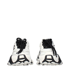 Dolce & Gabbana White Fabric Athletic Sneakers