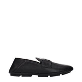 Dolce & Gabbana Black Leather Slip-On Loafers