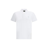 Fendi White Cotton Polo Shirt