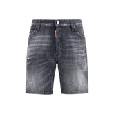 Dsquared² Black Cotton Bermuda Shorts