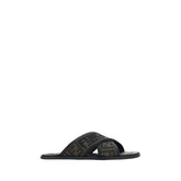 Fendi Black Rubber Slippers