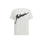 Balmain White Cotton T-Shirt
