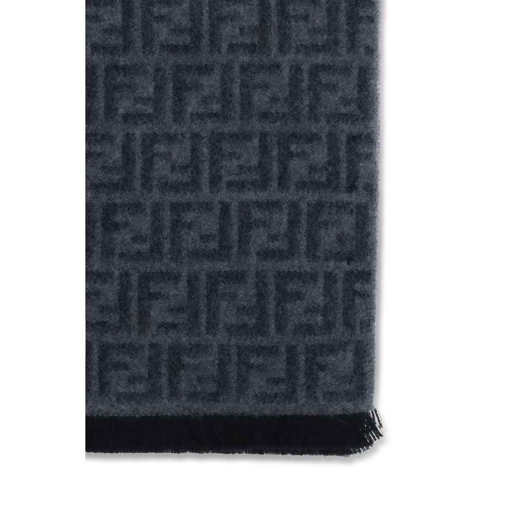 Fendi Bicolor Fleece Wool Scarf
