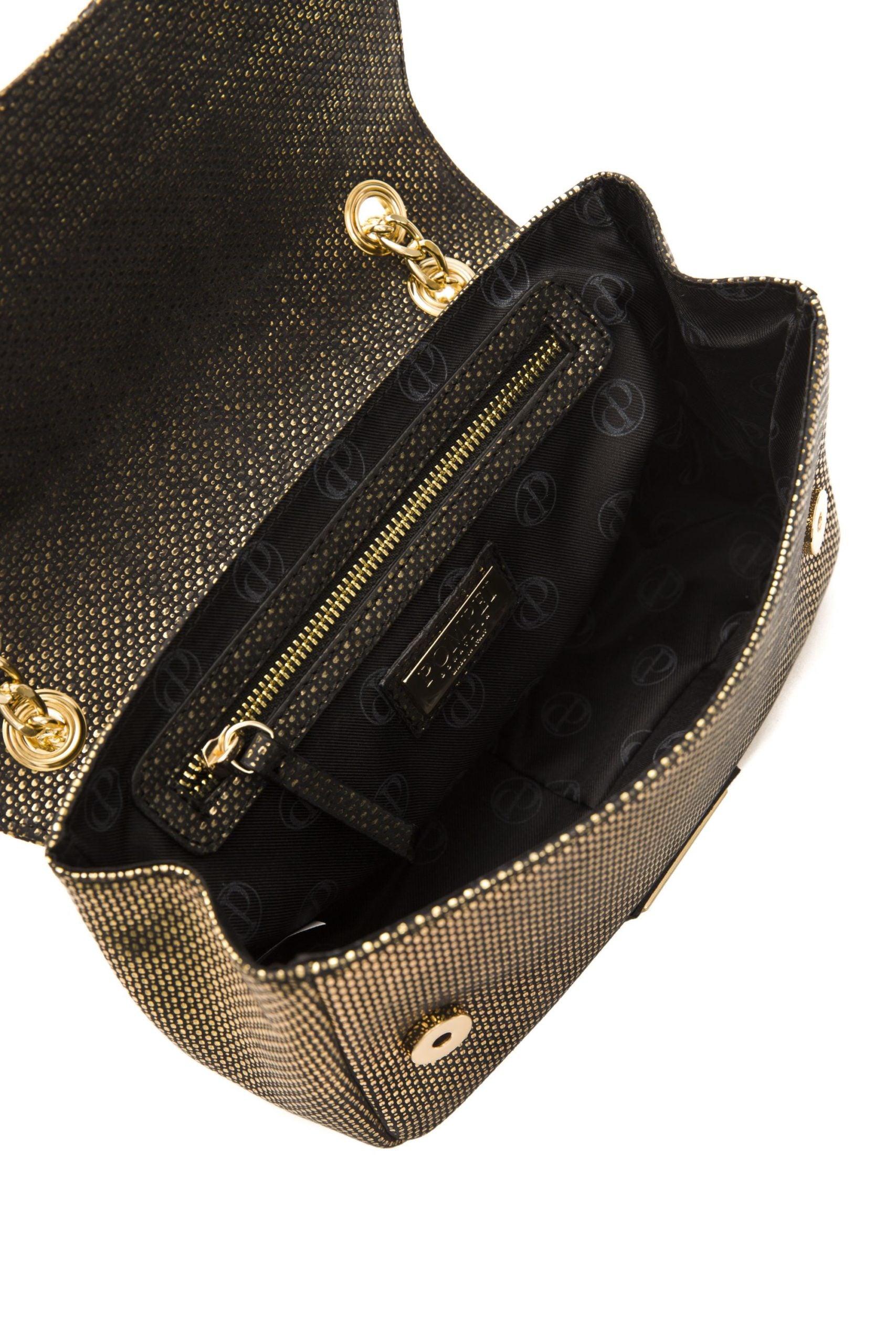 Svart crossbody-veske i skinn til dame