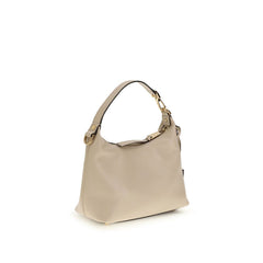 Versace Cream Calf Leather Bos Taurus Shoulder Bag