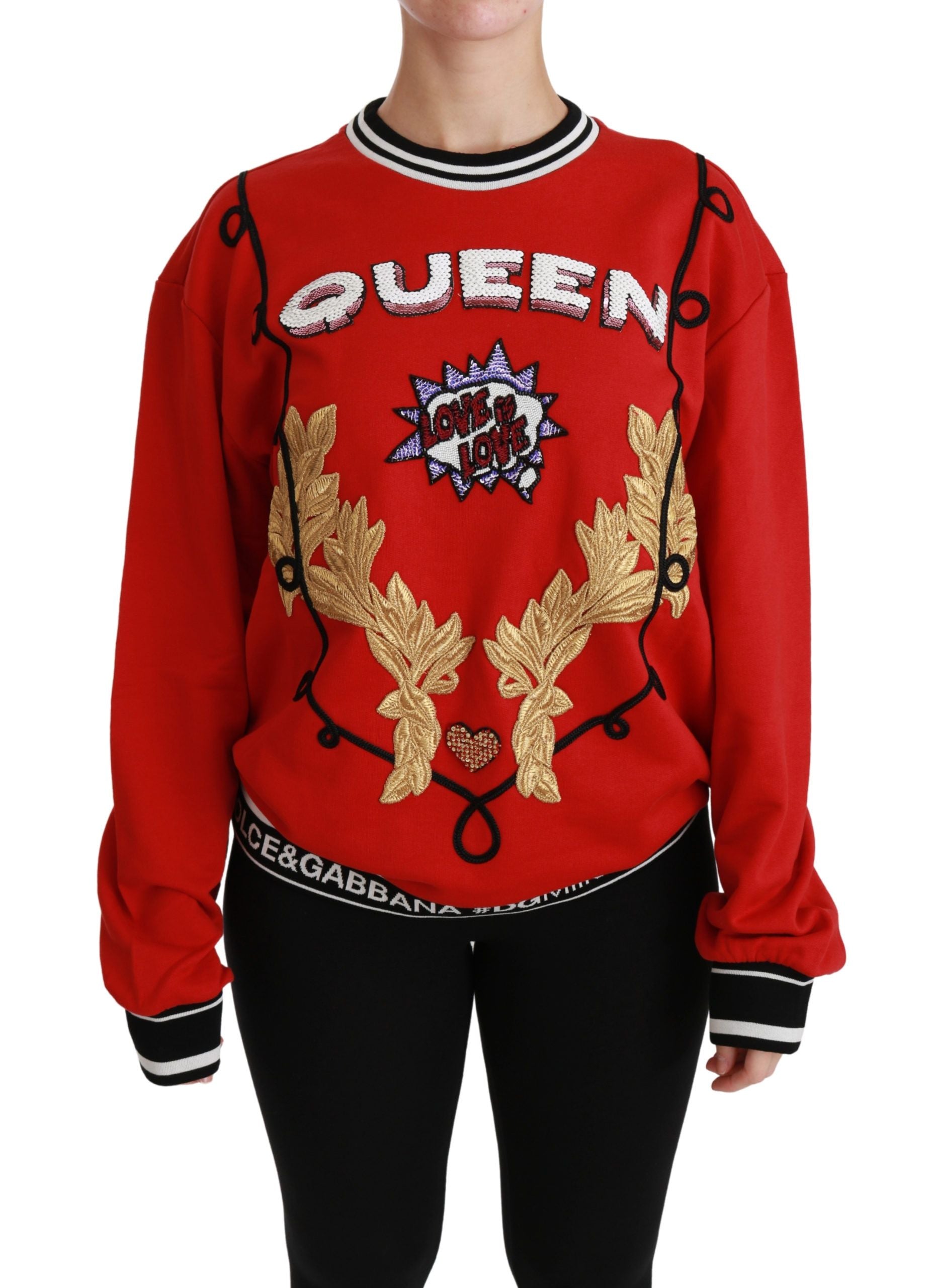 Röd Queen Paljett Kärlekströja