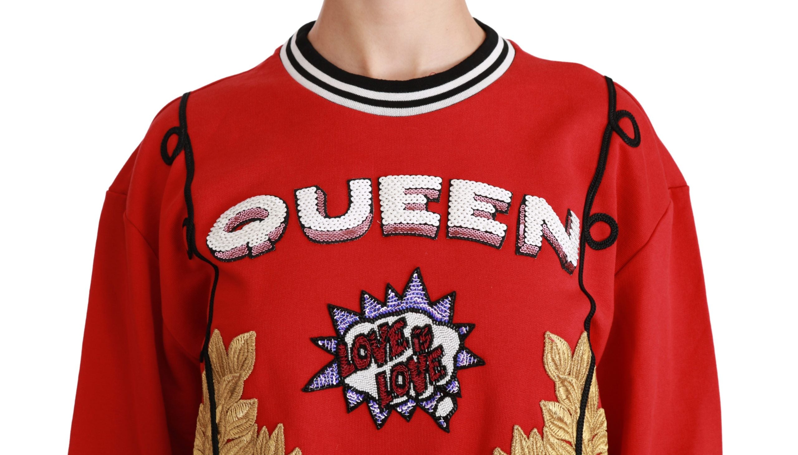 Röd Queen Paljett Kärlekströja